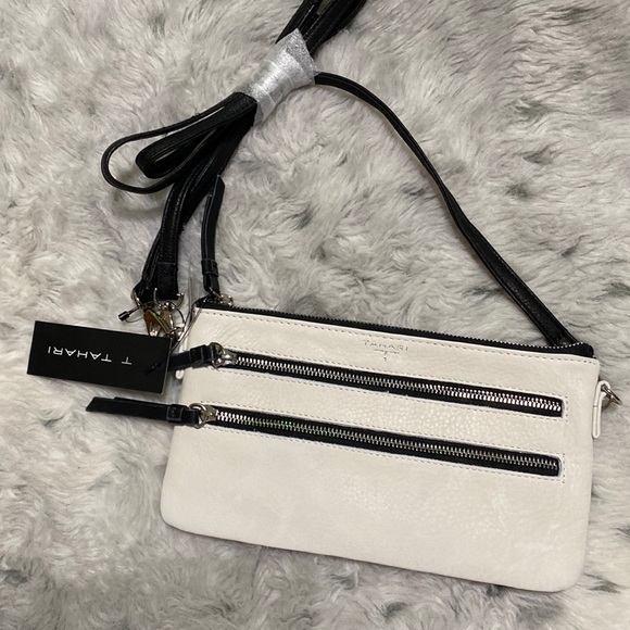 NWT TAHARI small leather purse - “chalk” white - Picture 2 of 10